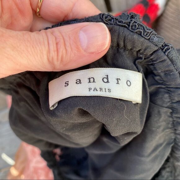 Sandro Paris Poetry Black Lace Romper - Picture 7 of 15